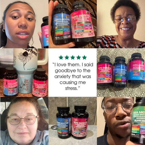 Zoyava Soothe and Smooth Bundle: Cortisol 60 and Myo-Inositol 90 Capsules Supplement Bundle