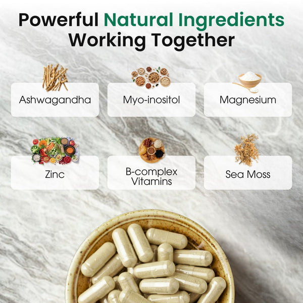 Zoyava Soothe and Smooth Bundle: Cortisol 60 and Myo-Inositol 90 Capsules Supplement Bundle