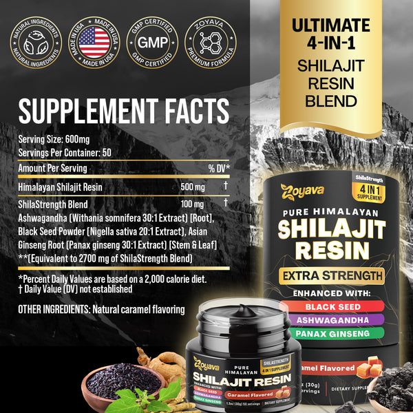 World's First Flavored Himalayan Shilajit Resin - Caramel, Original