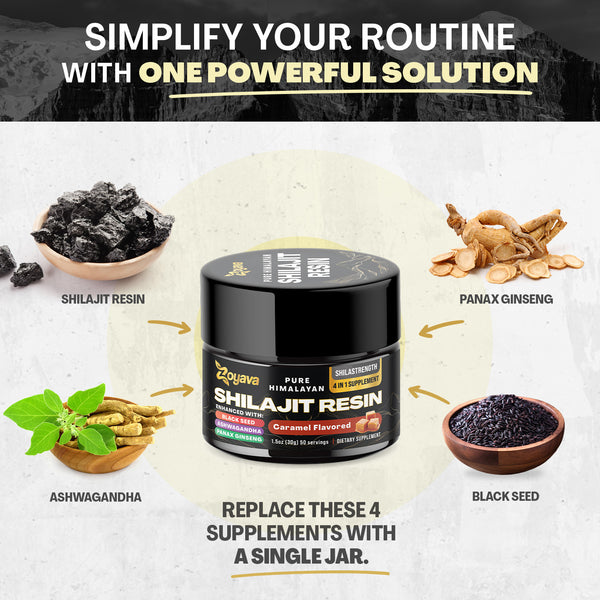World's First Flavored Himalayan Shilajit Resin - Caramel, Original