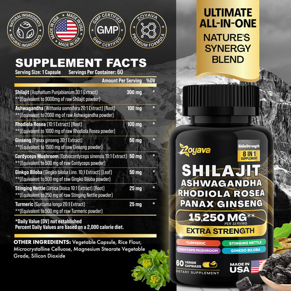 Empower Beauty & Vitality: Shilajit ShilaStrength Blend & Cosmic Collagen Fusion