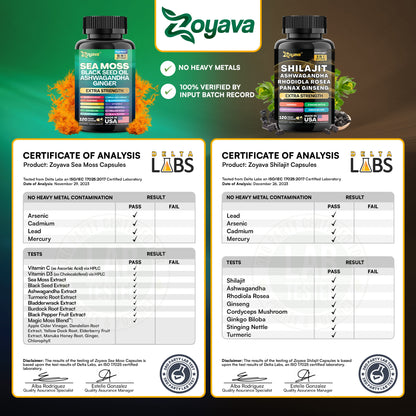 Dynamic Vitality Boost Duo: Sea Moss & Shilajit