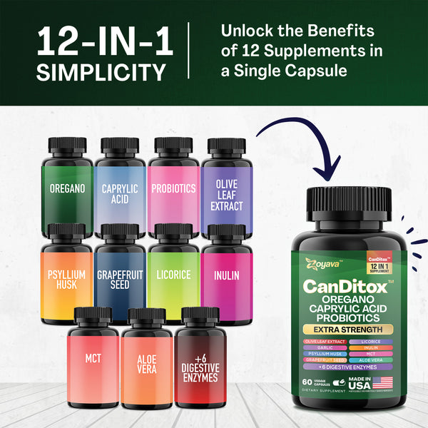 Candida Cleanse Balance: Gut Health, Immunity, Stress Support & Anti-Aging – 60 Vegan Capsules