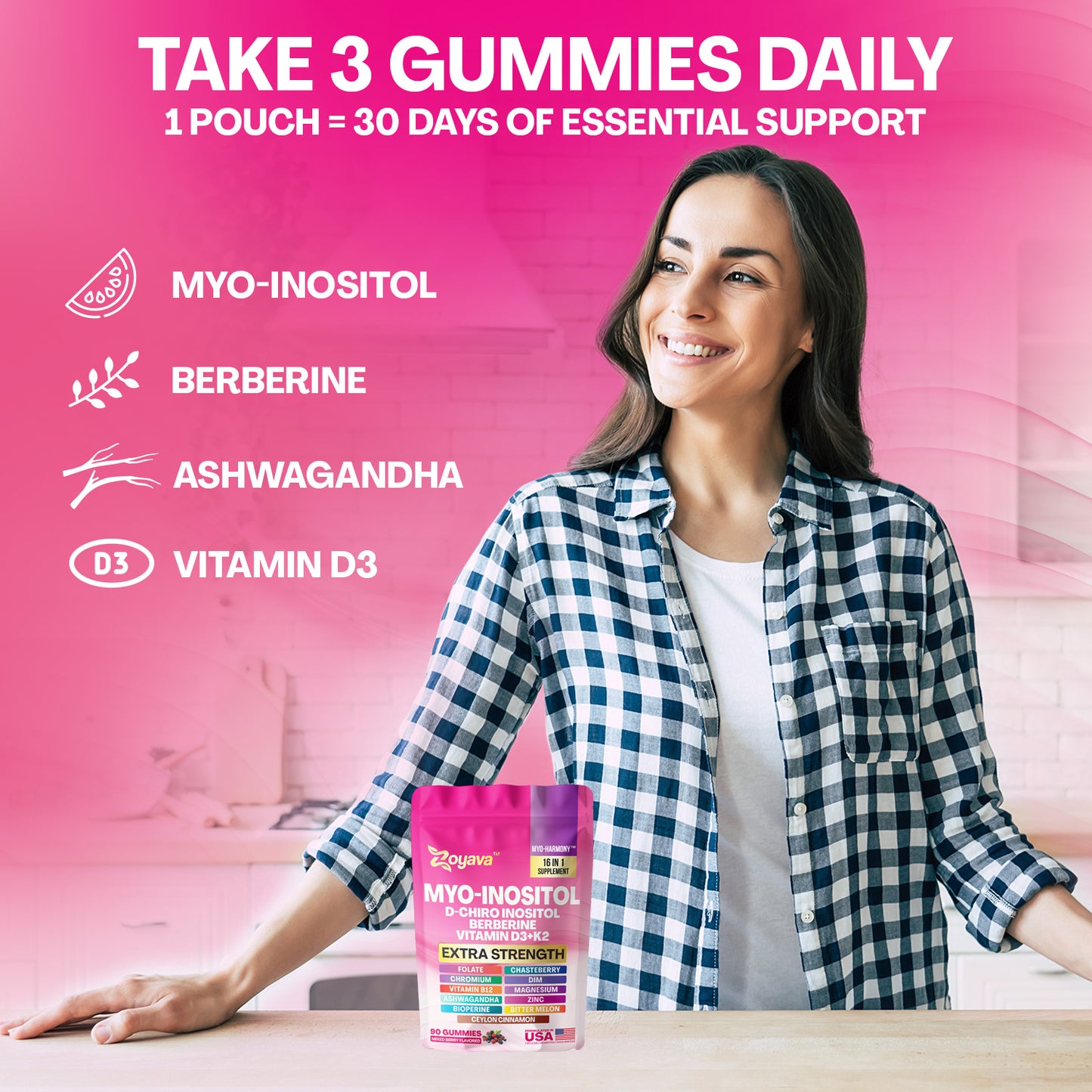 Myo-Harmony 16-in-1 Complete Support Formula – 90 Gummies