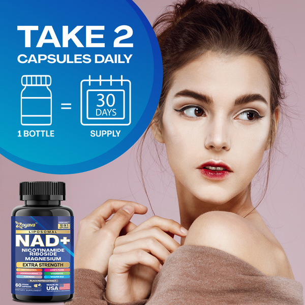 10-in-1 NAD+ Anti-Aging & Wellness Capsules – Skin, Immunity, Longevity & More