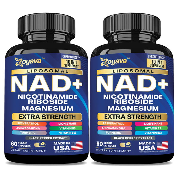 10-in-1 NAD+ Anti-Aging & Wellness Capsules – Skin, Immunity, Longevity & More
